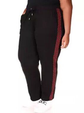 MICHAEL Michael Kors Plus Size Printed Panel Drawstring Pants - Size 2X